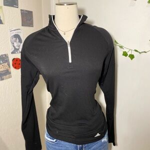 Adidas Women's Black Long Sleeve Zip Top